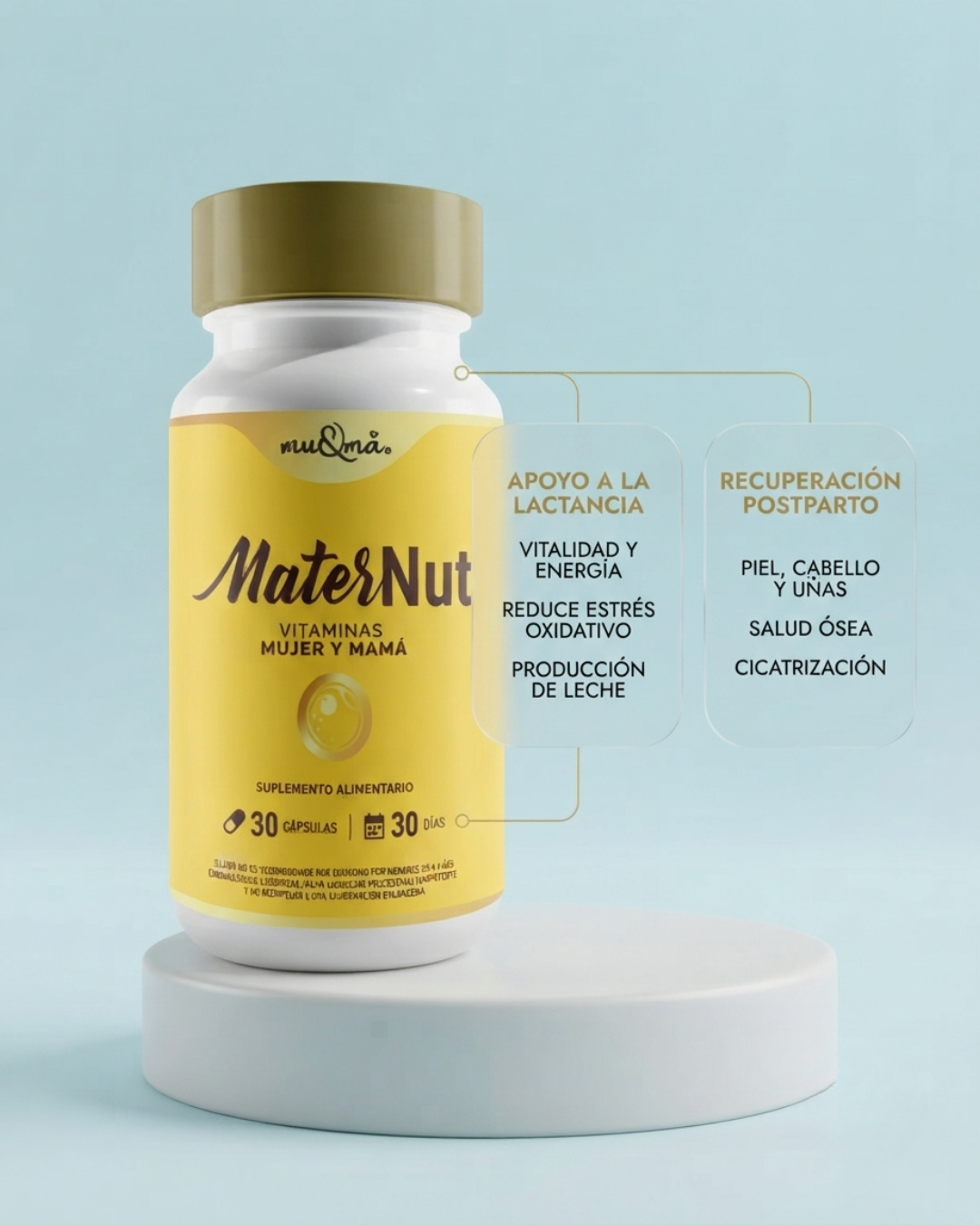 MaterNut — Multivitamínico + Biotina + Yodo (cochayuyo)