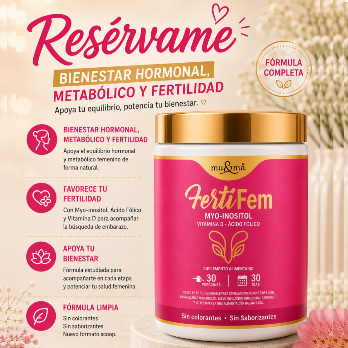 FERTIFEM — MyoInositol + Vit D y B9