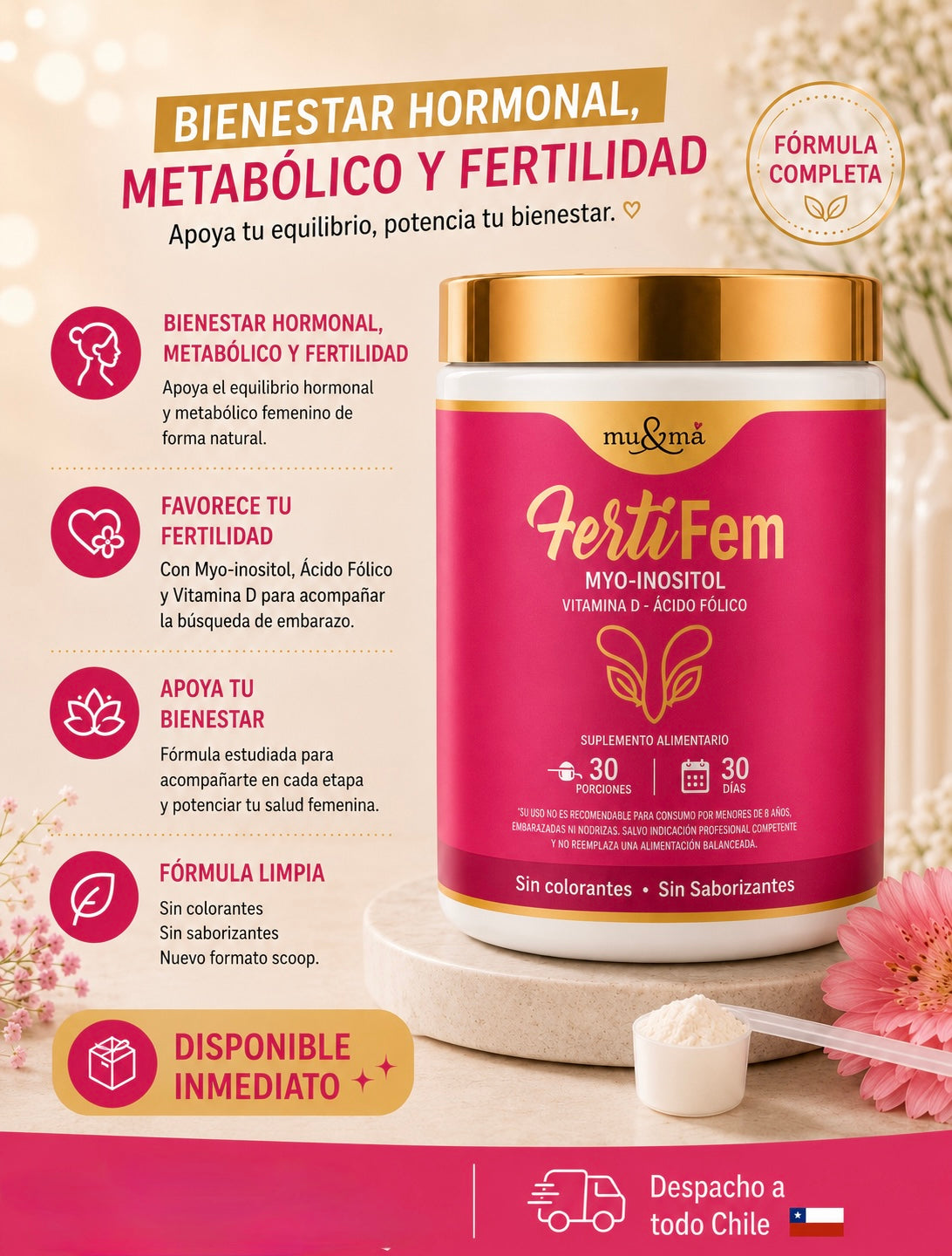 FERTIFEM — MyoInositol + Vit D3 y B9