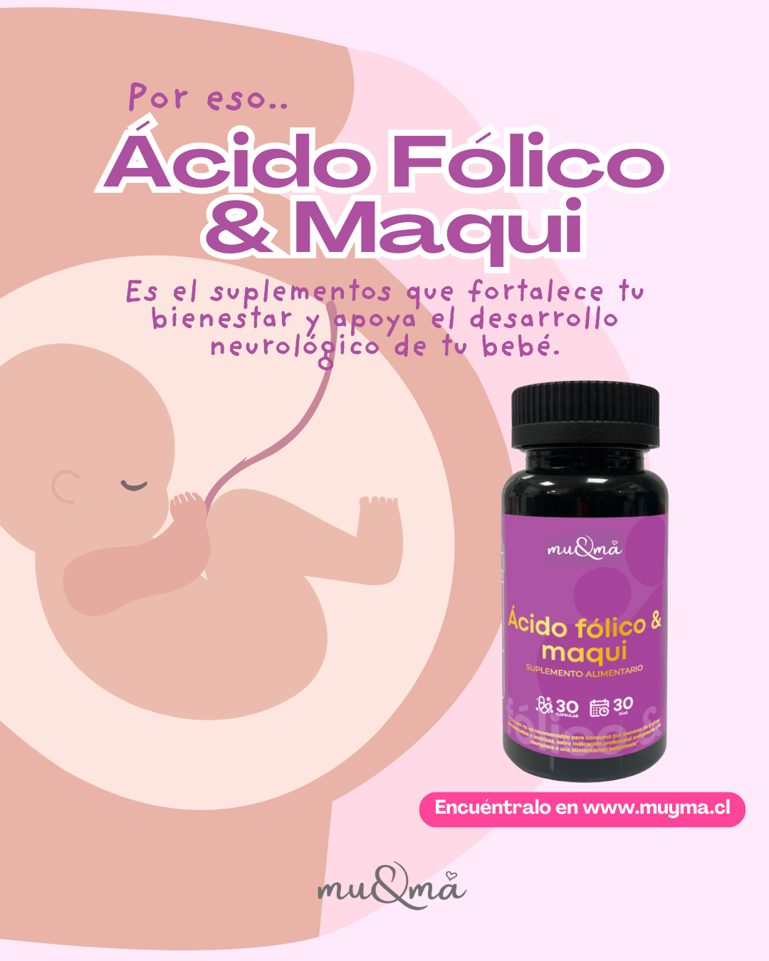 Pack Mi Embarazo — GestaNut+ MaquiB9 Ácido Fólico | Suplementos Prenatales Gestación - Imagen 5