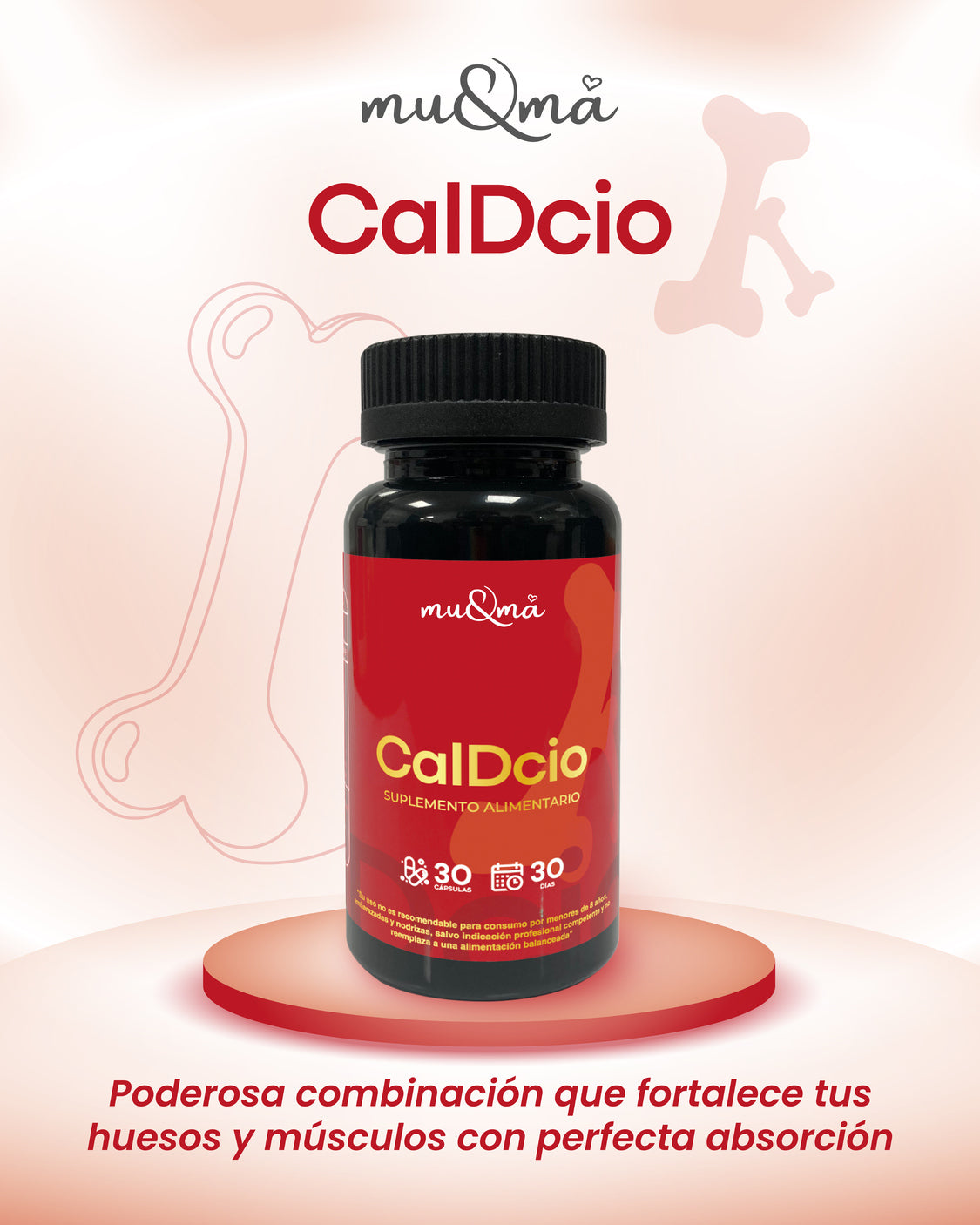 CalDcio — Calcio 500mg con Vitamina D 800UI (20mcg D3) | Alta Adherencia Ósea Elemental - Imagen 4