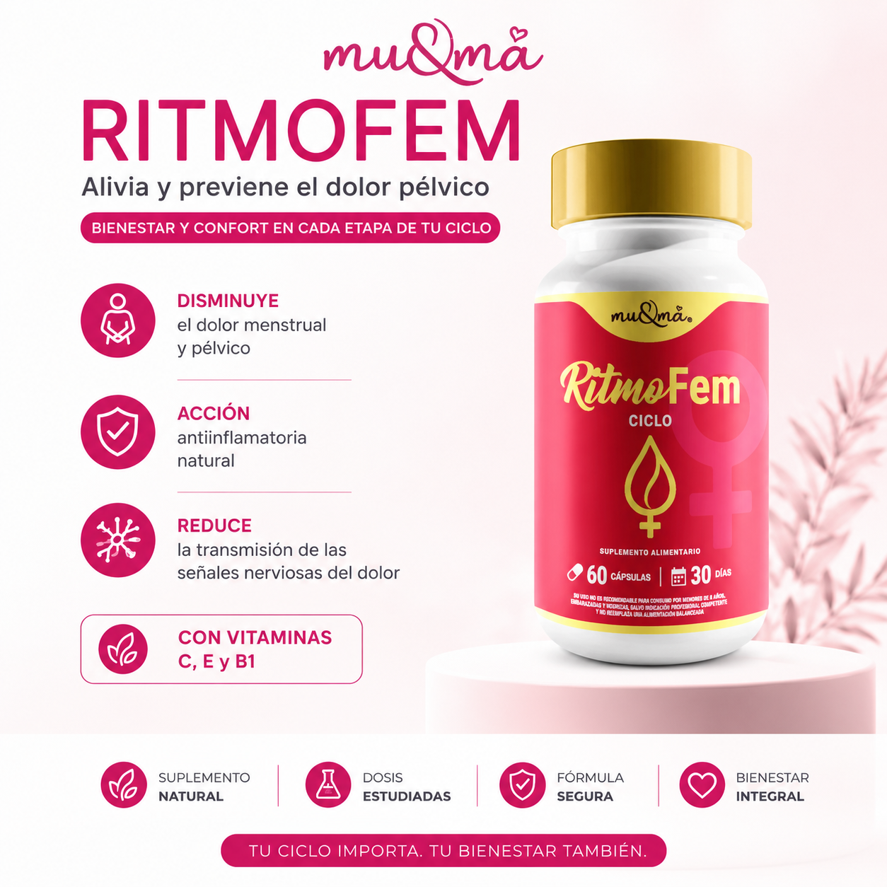 PACK SALUD MENSTRUAL - MYOINOSITOL Y VITAMINAS