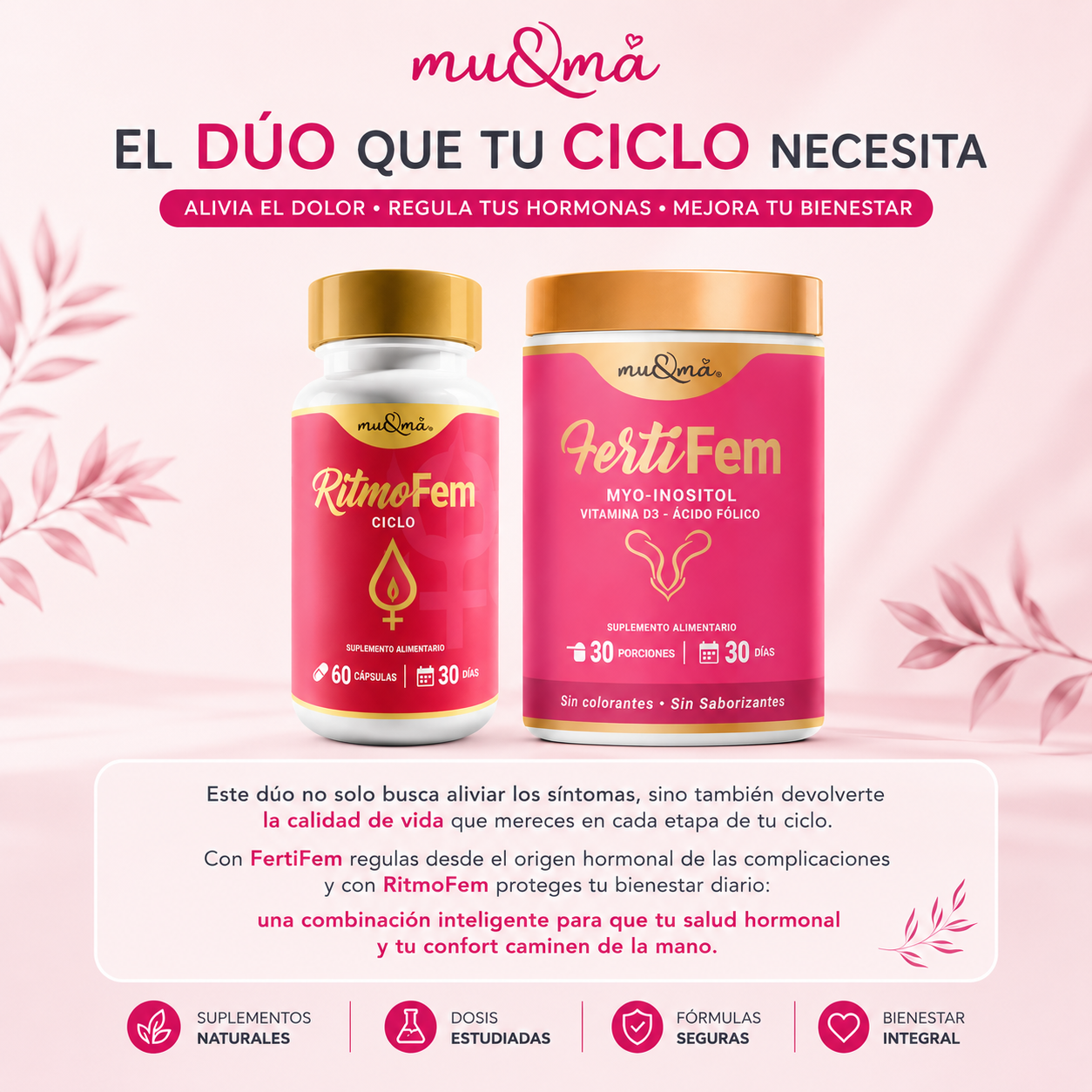PACK SALUD MENSTRUAL - MYOINOSITOL Y VITAMINAS