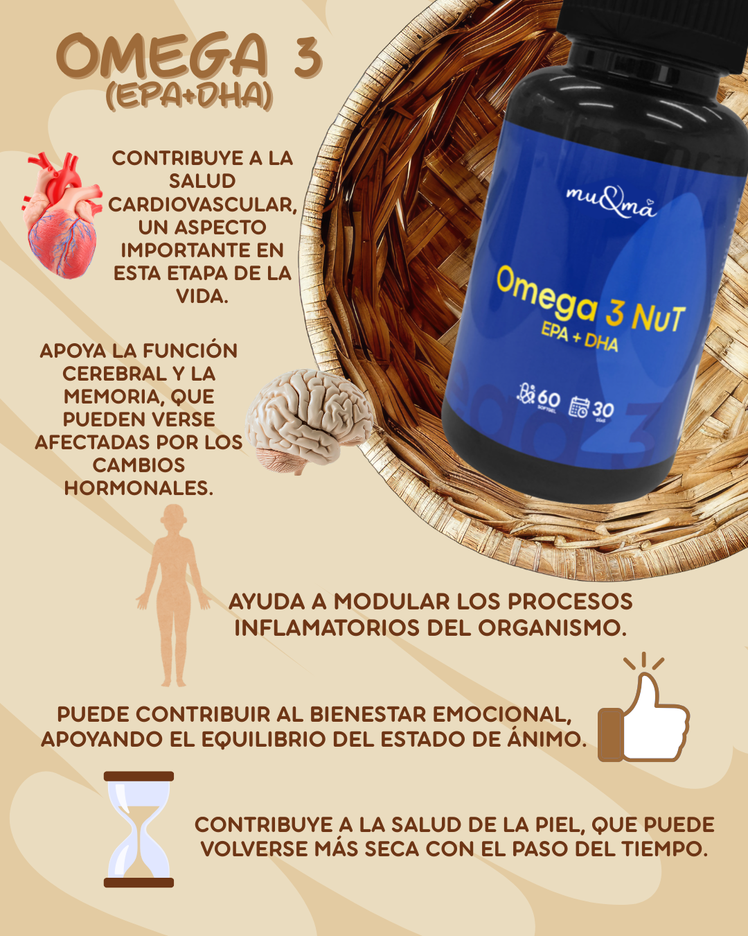 Pack +40 Mujeres — FertiFem+ CalDcio + Omega3nut | Suplementos Peri/Menopausia y Vitalidad - Imagen 5