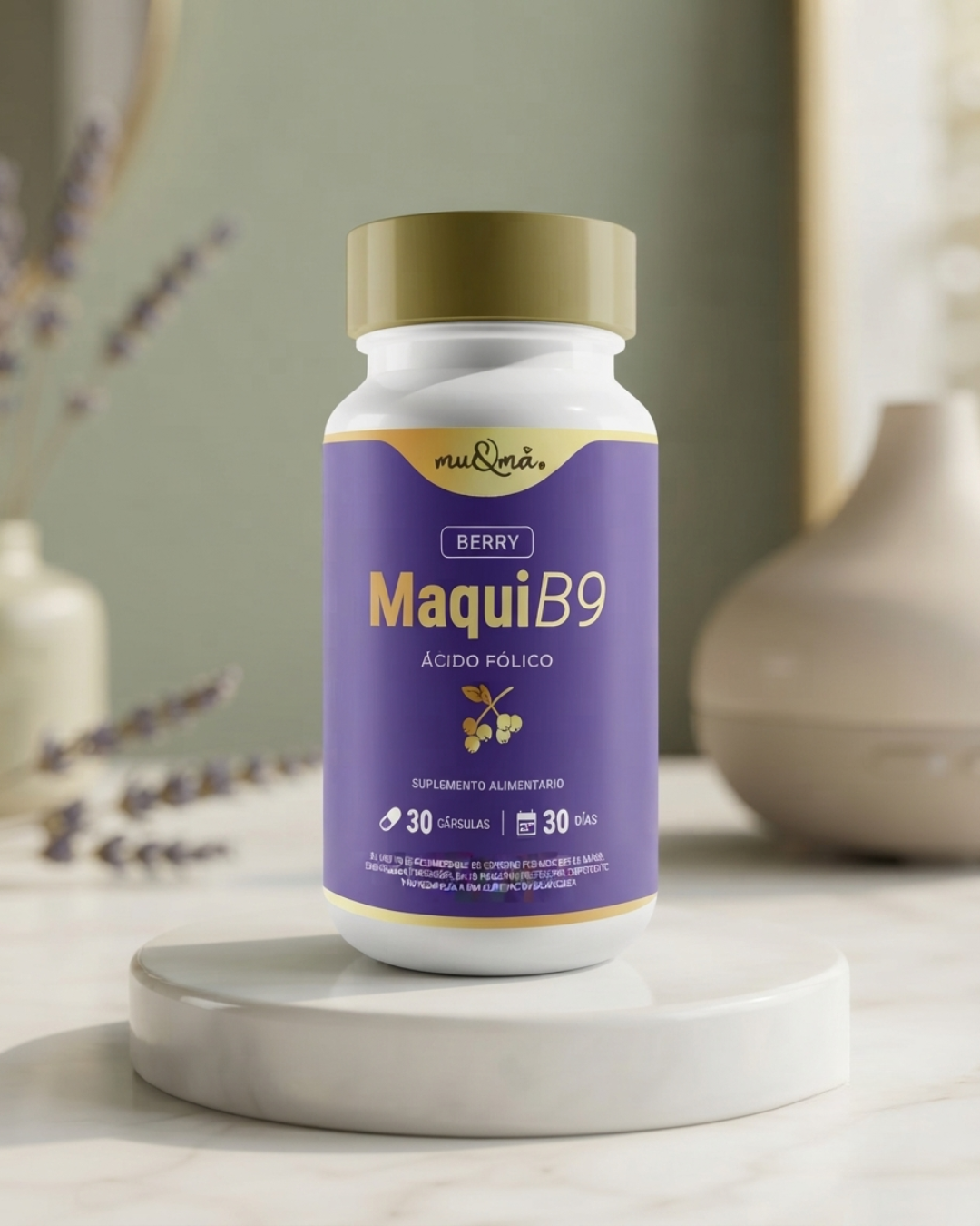 Ácido Fólico & Maqui — VIT B9 + berry chileno