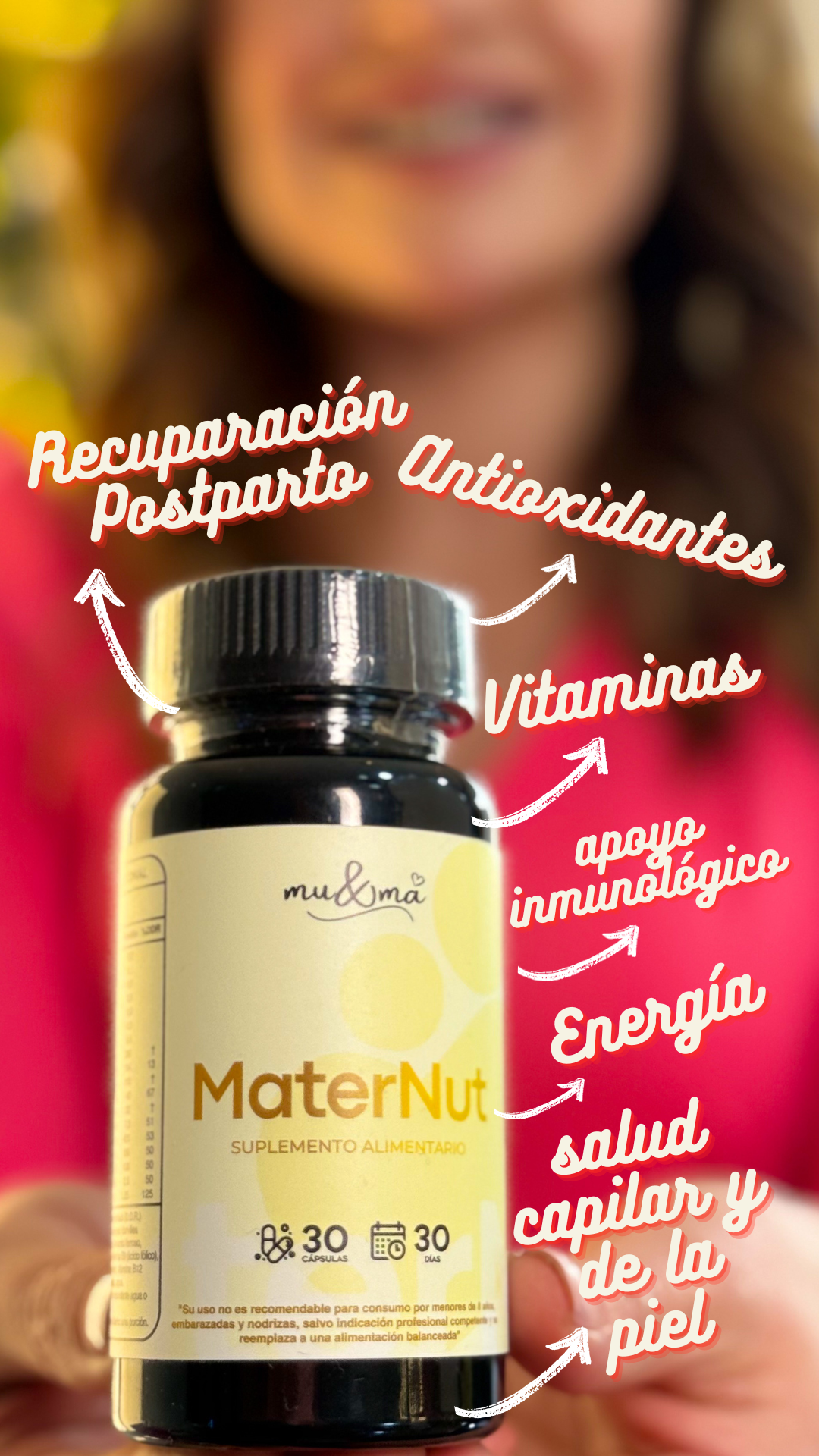 MaterNut — Multivitamínico + Biotina + Yodo (cochayuyo) | PostParto y Vida Mujer - Imagen 2