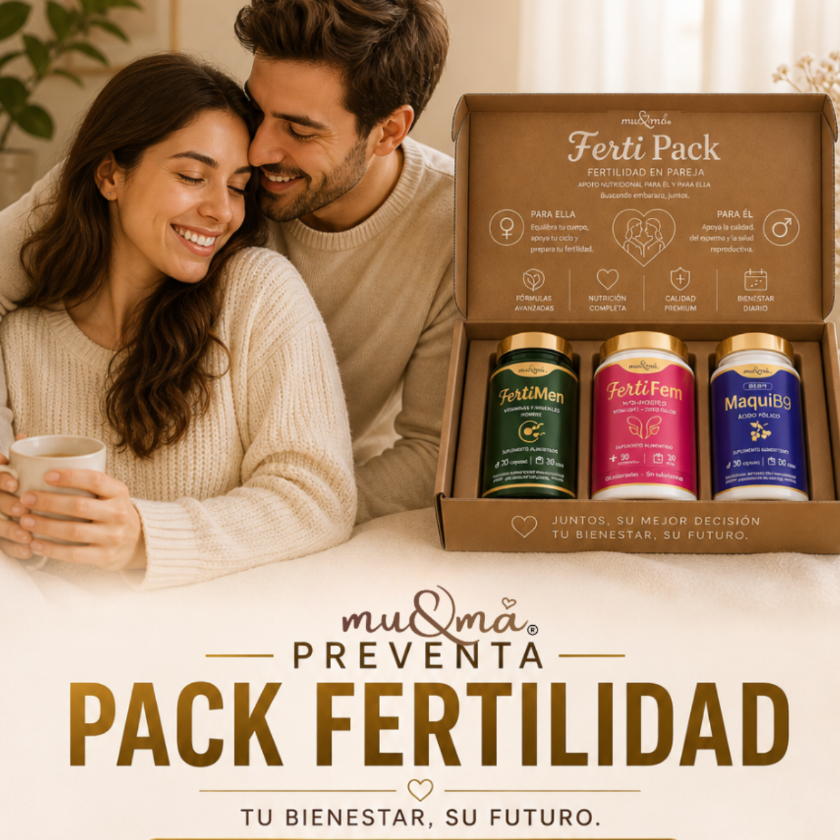 Pack Fertilidad Parejas — FertiFem inositol + FertiMen + Ácido Fólico