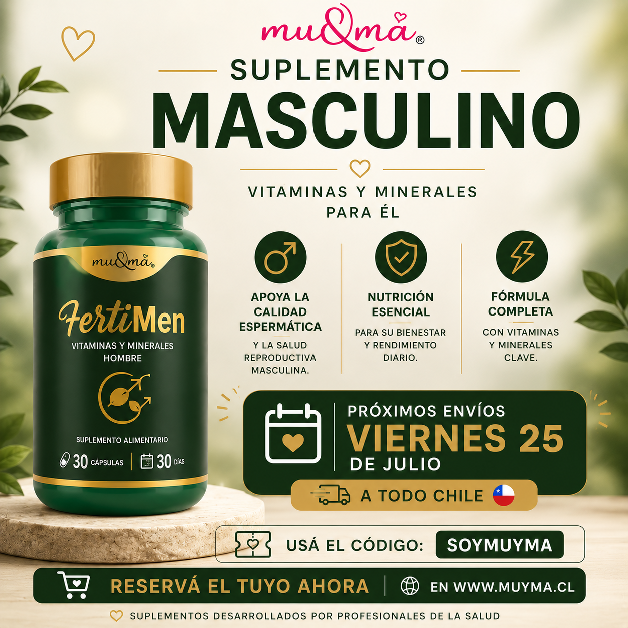 Prev-FERTIMEN — L-Carnitina + CoQ10 y VIT