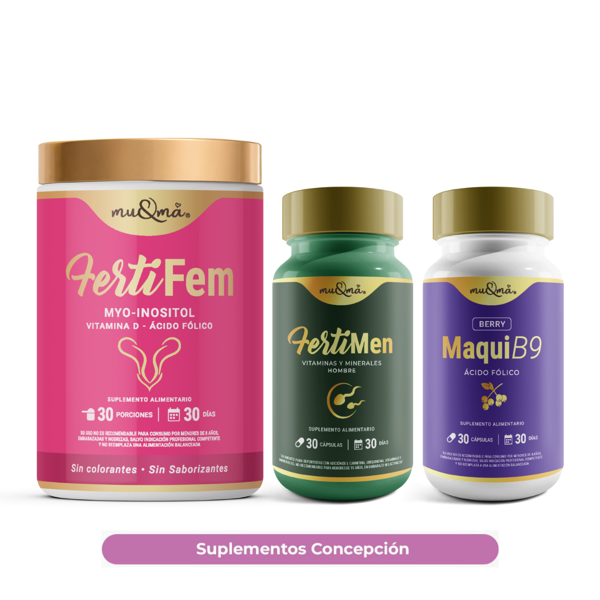 Pack Fertilidad Parejas — FertiFem inositol + FertiMen + Ácido Fólico