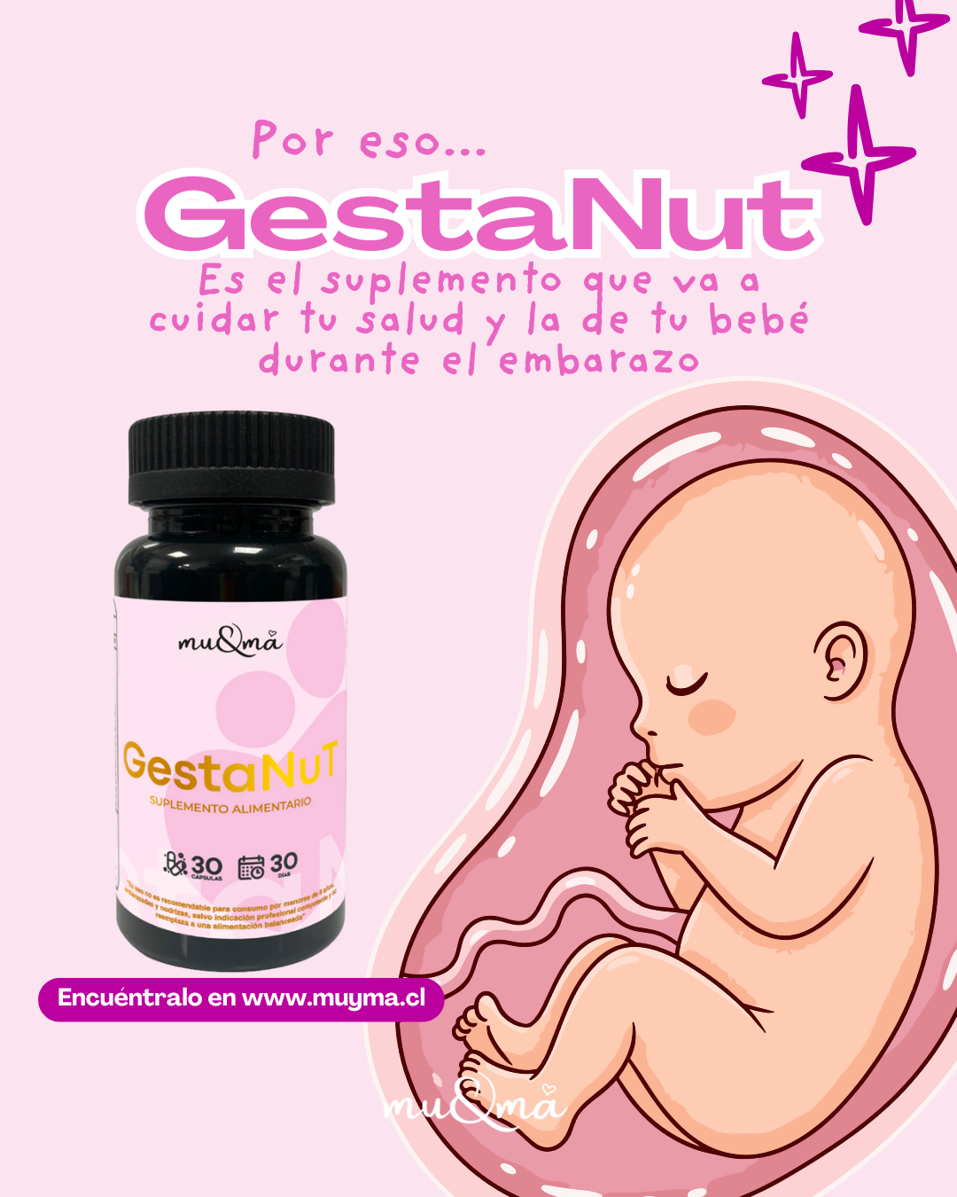 Pack Mi Embarazo — GestaNut+ MaquiB9 Ácido Fólico | Suplementos Prenatales Gestación - Imagen 3