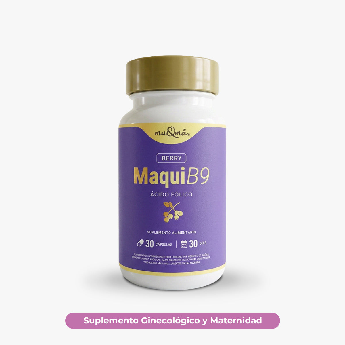 Ácido Fólico & Maqui — VIT B9 + berry chileno