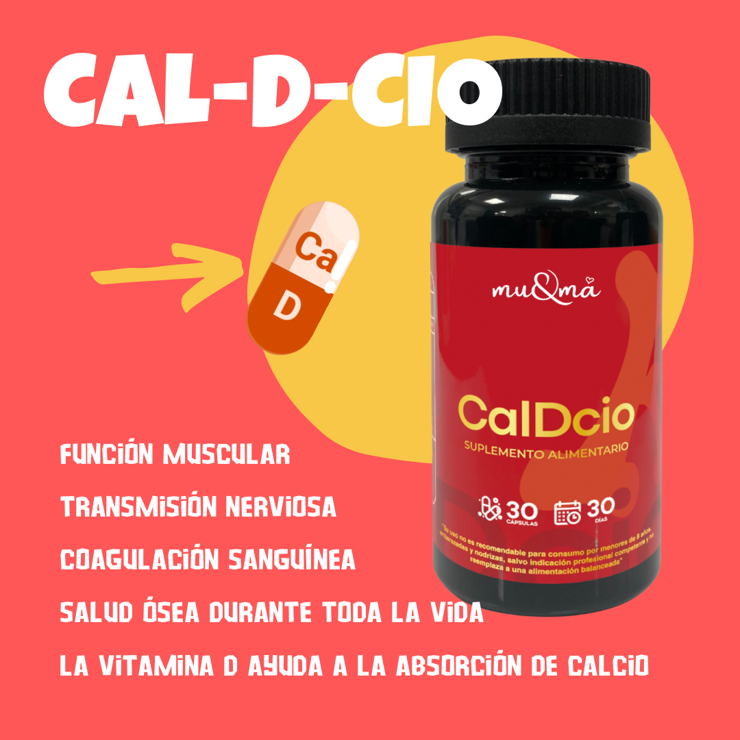 CalDcio — Calcio 500mg con Vitamina D 800UI (20mcg D3) | Alta Adherencia Ósea Elemental - Imagen 3